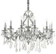 Lustră pe cablu Ideal Lux Crystal GIOCONDA 12×E14/40W/230V