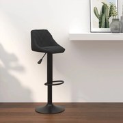 vidaXL Scaun de bar, negru, catifea