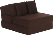 Saltea pliabilă/fotoliu extensibil, 2 in 1, maro, PELOS