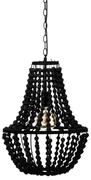 Candelabru cu mărgele GOYA, lemn, negru