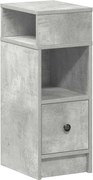 vidaXL Noptiera cu sertar gri beton 25x31x66 cm