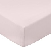 Cearceaf roz din bumbac percal cu elastic 90x190 cm Cotton Percale – Bianca