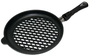 Tigaie pentru gratar AMT 32cm, inaltime 4cm, perforata 651350