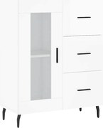 vidaXL Servantă, alb extralucios, 69,5x34x90 cm, lemn compozit