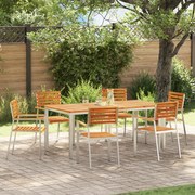 vidaXL Scaun pentru Grădină 6 pcs Maro Lemn masiv de acacia