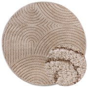 Covor taupe rotund ø 160 cm Panglao New York Taupe – Elle Decoration