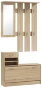 HOMCOM Set Mobilier cu 2 Rafturi Reglabile, 90x24x177 cm, Lemn Natural | Aosom Romania