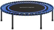 SPORTNOW Trambulină Elastică Fitness cu 36 de Corzi din Oțel și PP, Ø114x31 cm, Albastru | Aosom Romania