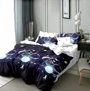 Lenjerie Pat Dublu, 4 Piese, Bumbac Satinat Superior - Baloane