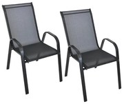 Set 2 bucati scaune de gradina TAVERNO negru