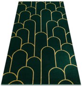 Exclusiv EMERALD covor 1021 glamour, stilat, art deco, sticla verde / aur