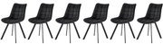 Set 6 scaune K332 velvet negru