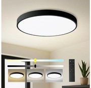 Brilagi - Lampă LED dimabilă POOL SMART, 100W, 230V, Ø 80 cm, Wi‑Fi Tuya, negru + telecomandă