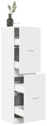 vidaXL Dulap de farmacie, alb, 40x41x144,5 cm, lemn prelucrat