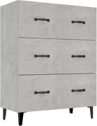 vidaXL Dulap, gri beton, 69,5x34x90 cm, lemn compozit
