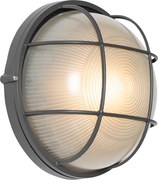 Aplică de perete exterioară industrială gri închis IP44 - Hanneke
