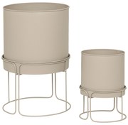 Ghivece de flori metalice, 2 buc, AZE, Ø 30 cm