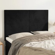 vidaXL Tăblii de pat, 4 buc, negru, 72x5x78/88 cm, catifea