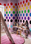 Tapet Big Dots, Happy Pink, Rebel Walls