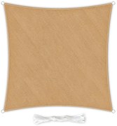 Parasolar pătrat, 5 × 5 m, poliester, respirabil