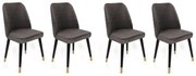 Set de scaune de sufragerie Hugo Anthracite, 4buc.