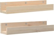 vidaXL Rafturi de perete, 2 buc., 50x12x9 cm, lemn masiv de pin