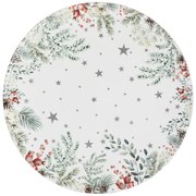 Platou din spumă cu motiv brad de Crăciun, Ø 33 cm