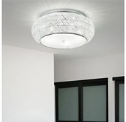 Plafonieră de cristal Ideal Lux PASHA 6xE14/40W/230V d. 40 cm crom