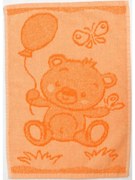 Prosop pentru copii BEBÉ ursulet de plus portocaliu 30x50 cm
