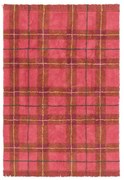 Covor roșu lavabil, țesut manual din bumbac 90x120 cm Tartan Vintage Red – Lorena Canals