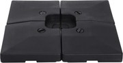 Outsunny Set 4 Baza Incrucisata pentru Umbrela de Gradina de Umplut cu Apa si Nisip,Negru, 51x51x12cm