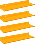vidaXL Raft suspendat 4 pcs Galben muștar 30 x 9 x 2,5 cm Oțel
