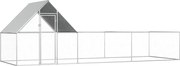 vidaXL Coteț pentru păsări, 6 x 2 x 2 m, oțel galvanizat