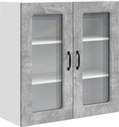 vidaXL Dulap de bucătărie Kalmar Gri din beton 80 x 31 x 80 cm