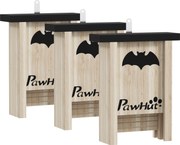 PawHut Set de 3 Căsuțe pentru Lilieci din Lemn de Brad, 18x6x22.5 cm, Lemn Natural | Aosom Romania