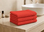 Prosop de maini Classic mic 30x50 cm rosu, 100% bumbac