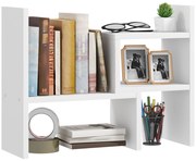 HOMCOM Raft de birou modular, organizator de birou multifuncțional, 2 piese, MDF, alb | Aosom Romania