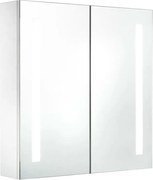 vidaXL Dulap de baie cu oglindă și LED, 60 x 14 x 62 cm