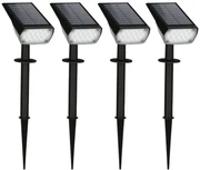 Outsunny Lampi Solare de Gradina, Aplica de Perete LED IP65, Lumina Ambientala Exterioara, 3 Culori, Decorativ | Aosom Romania