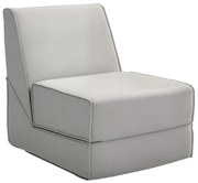 HOMCOM Fotoliu de Podea Convertibil în Șezlong, Reglabil în 2 Poziții, 61x80x74 cm, Gri Deschis | Aosom Romania