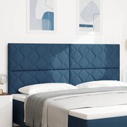 vidaXL Tăblie din Țesătură Geometric Manual albastru 200 cm țesătură