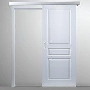 Usa glisanta PORTA VIENA aplicata pe perete vopsita Alb 900 x 2010, Toc de bordare 260-350 mm, Alb - Vopsit