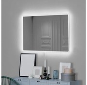 Oglindă LED de perete cu retroiluminare RECTANGULAR 60x40 cm alb