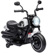 HOMCOM Motocileta Electrica de 6V cu Roti de Antrenament, Motocicleta Electrica Alimentata cu Baterii pentru Baieti si Fete, cu un Singur Buton de Pornire, Pedala, Far, pentru 18-36 luni, Albastru | Aosom Romania