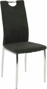 Scaun OLIVA NEW, gri maroniu/crom, textil/metal, 42x52x97 cm