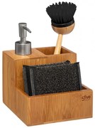 Dispenser sapun vase Arjd, bambus, 4 piese