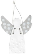 Inger de portelan suspendat DOTS SILVER (9 cm)
