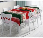 Față de masă din amestec de bumbac cu model de Crăciun Minimalist Cushion Covers Merry Christmas, 140 x 180 cm