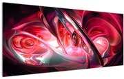Tabloul fractalilor în roșu (120x50 cm)