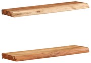 vidaXL Rafturi de perete 2 buc 60x20x3,5 cm Lemn masiv de salcâm